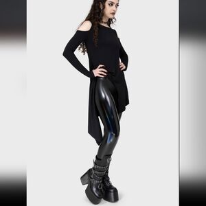 Killstar Black Glossy Leggings
